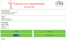 Tablet Screenshot of centrum-apotheke.com